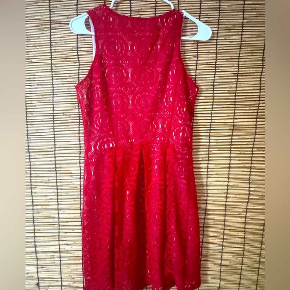 Elegant Red Lace Dress